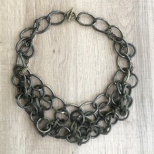 MARTIN + OSA | Gold Metal Tone Edgy Necklace